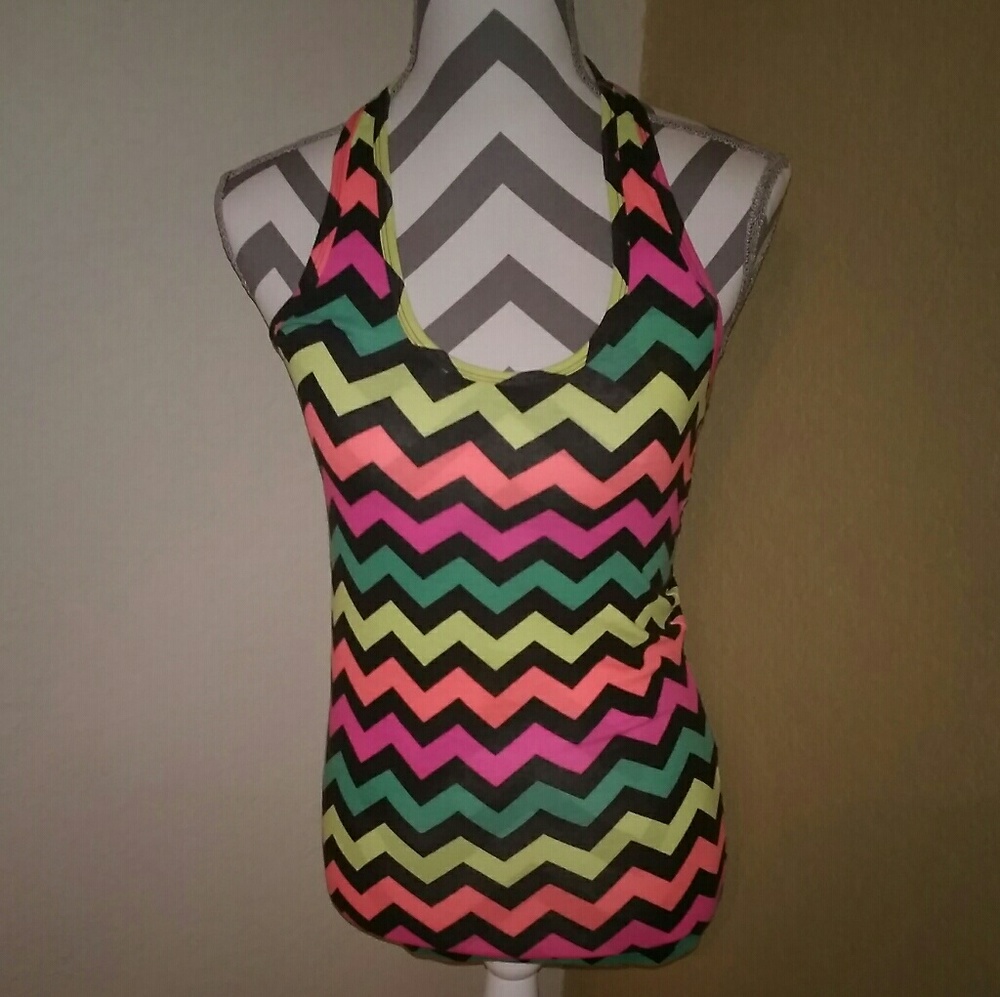 Chevron Workout Tank Multi color